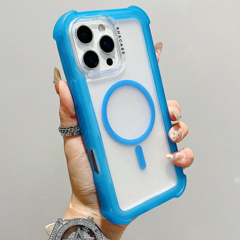 Transparent Matte TPU Hybrid PC 3-in-1 MagSafe Phone Case, For iPhone 18 Pro / 17 Pro, For iPhone 18 Pro Max / 17 Pro Max, For iPhone 17, For iPhone Air, For iPhone 16 Pro Max, For iPhone 16 Pro, For iPhone 16 Plus, For iPhone 16