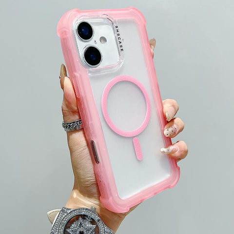 Transparent Matte TPU Hybrid PC 3-in-1 MagSafe Phone Case, For iPhone 18 Pro / 17 Pro, For iPhone 18 Pro Max / 17 Pro Max, For iPhone 17, For iPhone Air, For iPhone 16 Pro Max, For iPhone 16 Pro, For iPhone 16 Plus, For iPhone 16