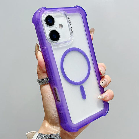 Transparent Matte TPU Hybrid PC 3-in-1 MagSafe Phone Case, For iPhone 18 Pro / 17 Pro, For iPhone 18 Pro Max / 17 Pro Max, For iPhone 17, For iPhone Air, For iPhone 16 Pro Max, For iPhone 16 Pro, For iPhone 16 Plus, For iPhone 16