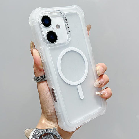 Transparent Matte TPU Hybrid PC 3-in-1 MagSafe Phone Case, For iPhone 18 Pro / 17 Pro, For iPhone 18 Pro Max / 17 Pro Max, For iPhone 17, For iPhone Air, For iPhone 16 Pro Max, For iPhone 16 Pro, For iPhone 16 Plus, For iPhone 16