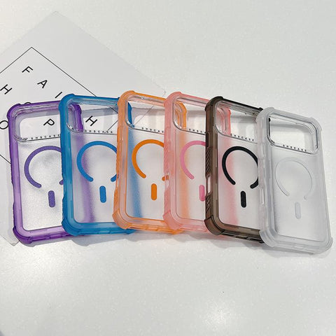 Transparent Matte TPU Hybrid PC 3-in-1 MagSafe Phone Case, For iPhone 15 Pro Max, For iPhone 15 Pro, For iPhone 15 Plus, For iPhone 15, For iPhone 14 Plus, For iPhone 14, For iPhone 14 Pro, For iPhone 14 Pro Max