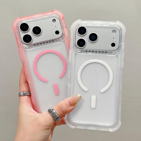 Transparent Matte TPU Hybrid PC 3-in-1 MagSafe Phone Case, For iPhone 18 Pro / 17 Pro, For iPhone 18 Pro Max / 17 Pro Max, For iPhone 17, For iPhone Air, For iPhone 16 Pro Max, For iPhone 16 Pro, For iPhone 16 Plus, For iPhone 16