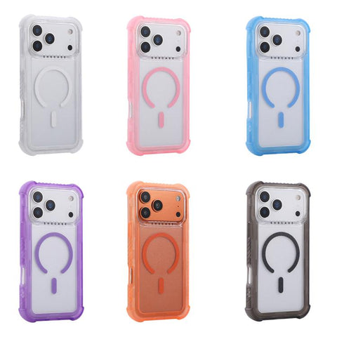Transparent Matte TPU Hybrid PC 3-in-1 MagSafe Phone Case, For iPhone 18 Pro / 17 Pro, For iPhone 18 Pro Max / 17 Pro Max, For iPhone 17, For iPhone Air, For iPhone 16 Pro Max, For iPhone 16 Pro, For iPhone 16 Plus, For iPhone 16