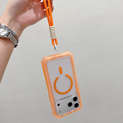 Transparent Matte TPU Hybrid PC 3-in-1 MagSafe Phone Case with Wrist Strap, For iPhone 18 Pro / 17 Pro, For iPhone 18 Pro Max / 17 Pro Max, For iPhone 17, For iPhone Air, For iPhone 16 Pro Max, For iPhone 16 Pro, For iPhone 16 Plus, For iPhone 16