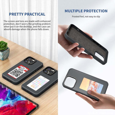 Four-Color E-ink Screen NFC DIY Phone Case, For iPhone 17 Pro Max, For iPhone 17 Pro