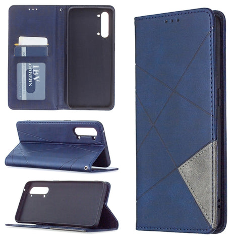 Rhombus Texture Horizontal Flip Magnetic Leather Case with Holder & Card Slots & Wallet, For OPPO Find X2 Lite, For Samsung Galaxy A42 5G