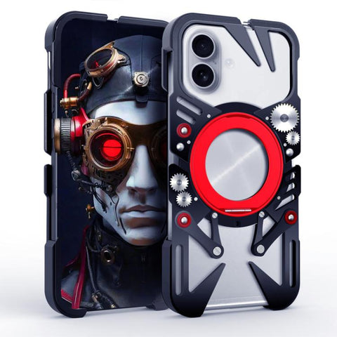 Rotating Bracket MagSafe Hollow Metal Phone Case with Lanyard, For iPhone 18 Pro / 17 Pro, For iPhone 18 Pro Max / 17 Pro Max, For iPhone 17e / 16e, For iPhone 17, For iPhone 16 Pro Max, For iPhone 16 Pro, For iPhone 16 Plus, For iPhone 16
