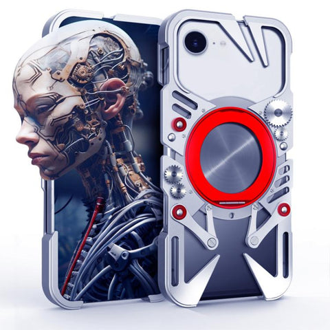 Rotating Bracket MagSafe Hollow Metal Phone Case with Lanyard, For iPhone 18 Pro / 17 Pro, For iPhone 18 Pro Max / 17 Pro Max, For iPhone 17e / 16e, For iPhone 17, For iPhone 16 Pro Max, For iPhone 16 Pro, For iPhone 16 Plus, For iPhone 16