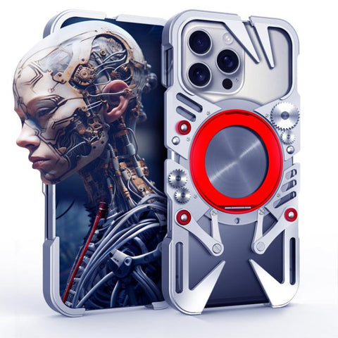 Rotating Bracket MagSafe Hollow Metal Phone Case with Lanyard, For iPhone 18 Pro / 17 Pro, For iPhone 18 Pro Max / 17 Pro Max, For iPhone 17e / 16e, For iPhone 17, For iPhone 16 Pro Max, For iPhone 16 Pro, For iPhone 16 Plus, For iPhone 16