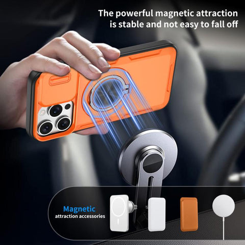 Camshield Rotation Holder MagSafe Phone Case, For iPhone 15 Pro Max, For iPhone 15 Pro, For iPhone 15 Plus, For iPhone 15, For iPhone 14 Plus, For iPhone 14 / 13, For iPhone 14 Pro, For iPhone 14 Pro Max