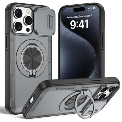 Camshield Rotation Holder MagSafe Phone Case, For iPhone 15 Pro Max, For iPhone 15 Pro, For iPhone 15 Plus, For iPhone 15, For iPhone 14 Plus, For iPhone 14 / 13, For iPhone 14 Pro, For iPhone 14 Pro Max