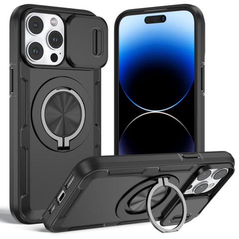 Camshield Rotation Holder MagSafe Phone Case, For iPhone 15 Pro Max, For iPhone 15 Pro, For iPhone 15 Plus, For iPhone 15, For iPhone 14 Plus, For iPhone 14 / 13, For iPhone 14 Pro, For iPhone 14 Pro Max