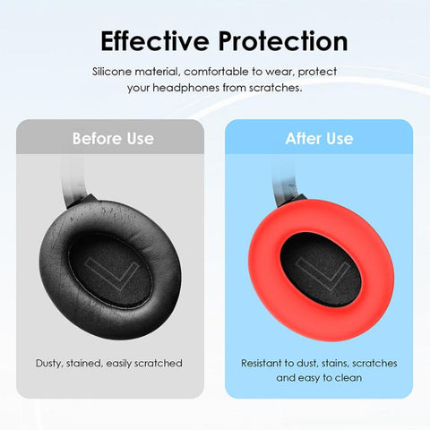 3 in 1 Headphones Silicone Protective Case, For Anker Soundcore Q20i