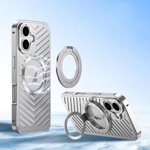 Cooling MagSafe Magnetic Holder Metal Phone Case, For iPhone 18 Pro / 17 Pro, For iPhone 18 Pro Max / 17 Pro Max, For iPhone 17