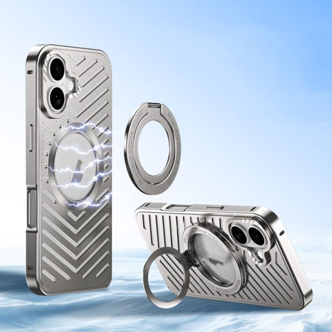 Cooling MagSafe Magnetic Holder Metal Phone Case, For iPhone 18 Pro / 17 Pro, For iPhone 18 Pro Max / 17 Pro Max, For iPhone 17