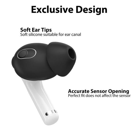 XDcase 3 Pairs Silicone Cover Ear Caps with Storage Case & Carabiner, For AirPods 5 / 4