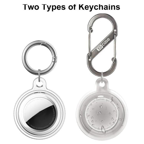 XDcase 2 Pack Full-cover Waterproof TPU Protective Case with Keychain, For AirTag 2nd Gen / 1st Gen