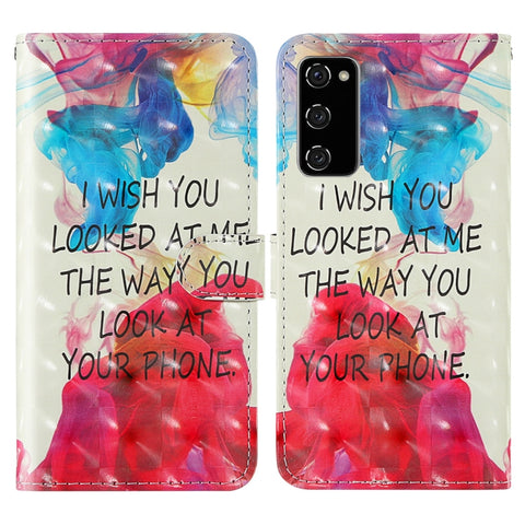 3D Painted Pattern Horizontal Flip TPU + PU Leather Case with Holder & Card Slots & Wallet & Lanyard, For Samsung Galaxy S20 FE