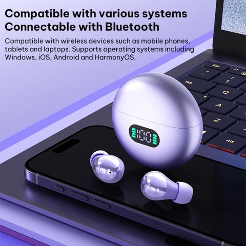 Q61 Intelligent Noise Reduction Bluetooth 5.4 Wireless TWS Earphones