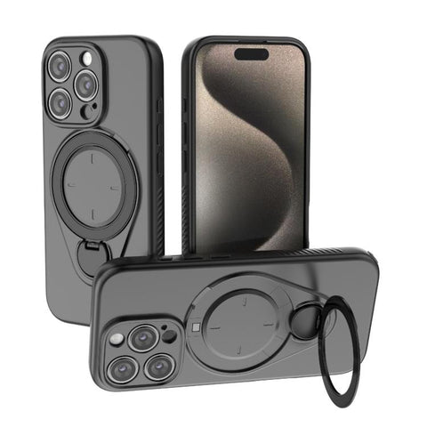 Ring Shield MagSafe TPU Phone Case with 360 Degree Rotating Holder, For iPhone 18 Pro / 17 Pro, For iPhone 18 Pro Max / 17 Pro Max, For iPhone 17, For iPhone Air, For iPhone 16 Pro Max, For iPhone 16 Pro, For iPhone 16 Plus, For iPhone 16