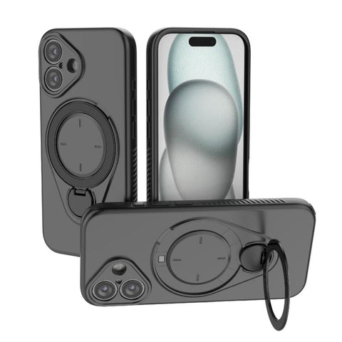 Ring Shield MagSafe TPU Phone Case with 360 Degree Rotating Holder, For iPhone 18 Pro / 17 Pro, For iPhone 18 Pro Max / 17 Pro Max, For iPhone 17, For iPhone Air, For iPhone 16 Pro Max, For iPhone 16 Pro, For iPhone 16 Plus, For iPhone 16