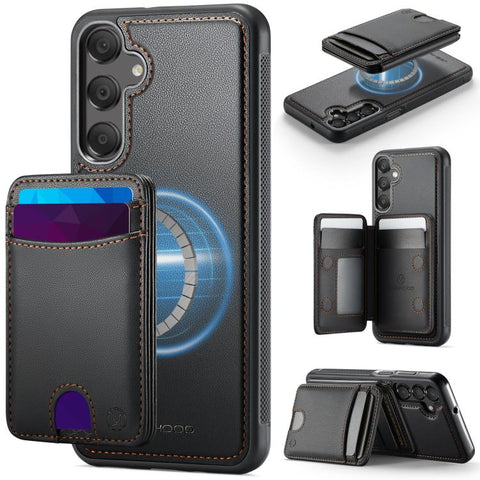 JEEHOOD J10 Flip Card Bag MagSafe Split RFID Leather Phone Case, For Samsung Galaxy A57 5G, For Samsung Galaxy A37 5G, For Galaxy A27 5G, For Samsung Galaxy A17 5G / 4G, For Samsung Galaxy A56 5G, For Samsung Galaxy A26 5G, For Samsung Galaxy A36 5G   ...