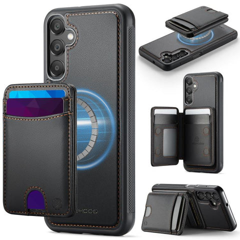 JEEHOOD J10 Flip Card Bag MagSafe Split RFID Leather Phone Case, For Samsung Galaxy A57 5G, For Samsung Galaxy A37 5G, For Galaxy A27 5G, For Samsung Galaxy A17 5G / 4G, For Samsung Galaxy A56 5G, For Samsung Galaxy A26 5G, For Samsung Galaxy A36 5G   ...