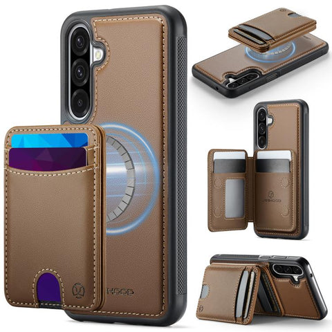 JEEHOOD J10 Flip Card Bag MagSafe Split RFID Leather Phone Case, For Samsung Galaxy A57 5G, For Samsung Galaxy A37 5G, For Galaxy A27 5G, For Samsung Galaxy A17 5G / 4G, For Samsung Galaxy A56 5G, For Samsung Galaxy A26 5G, For Samsung Galaxy A36 5G   ...