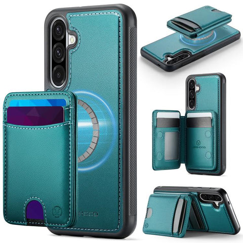 JEEHOOD J10 Flip Card Bag MagSafe Split RFID Leather Phone Case, For Samsung Galaxy A57 5G, For Samsung Galaxy A37 5G, For Galaxy A27 5G, For Samsung Galaxy A17 5G / 4G, For Samsung Galaxy A56 5G, For Samsung Galaxy A26 5G, For Samsung Galaxy A36 5G   ...