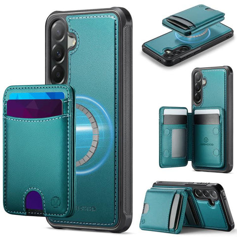 JEEHOOD J10 Flip Card Bag MagSafe Split RFID Leather Phone Case, For Samsung Galaxy A57 5G, For Samsung Galaxy A37 5G, For Galaxy A27 5G, For Samsung Galaxy A17 5G / 4G, For Samsung Galaxy A56 5G, For Samsung Galaxy A26 5G, For Samsung Galaxy A36 5G   ...