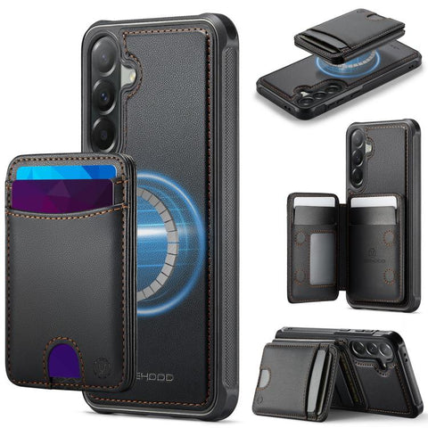 JEEHOOD J10 Flip Card Bag MagSafe Split RFID Leather Phone Case, For Samsung Galaxy A57 5G, For Samsung Galaxy A37 5G, For Galaxy A27 5G, For Samsung Galaxy A17 5G / 4G, For Samsung Galaxy A56 5G, For Samsung Galaxy A26 5G, For Samsung Galaxy A36 5G   ...