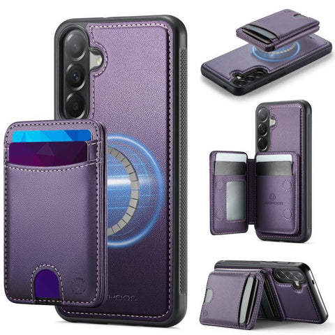 JEEHOOD J10 Flip Card Bag MagSafe Split RFID Leather Phone Case, For Samsung Galaxy A57 5G, For Samsung Galaxy A37 5G, For Galaxy A27 5G, For Samsung Galaxy A17 5G / 4G, For Samsung Galaxy A56 5G, For Samsung Galaxy A26 5G, For Samsung Galaxy A36 5G   ...