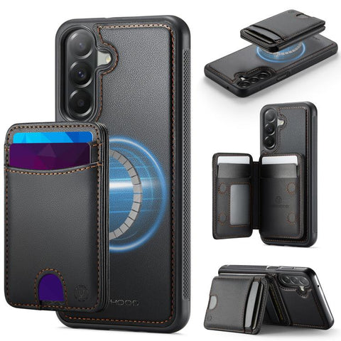 JEEHOOD J10 Flip Card Bag MagSafe Split RFID Leather Phone Case, For Samsung Galaxy A57 5G, For Samsung Galaxy A37 5G, For Galaxy A27 5G, For Samsung Galaxy A17 5G / 4G, For Samsung Galaxy A56 5G, For Samsung Galaxy A26 5G, For Samsung Galaxy A36 5G   ...