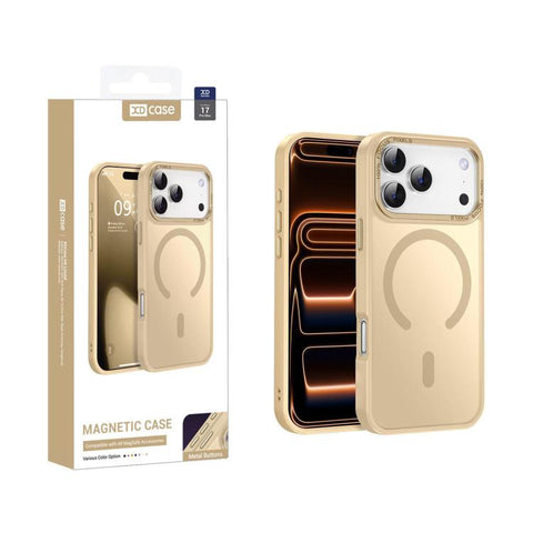 XDcase Metal Lens Frame Skin Feel Magnetic Phone Case, For iPhone 18 Pro, For iPhone 18 Pro Max, For iPhone 17 Pro Max, For iPhone 17 Pro, For iPhone 17