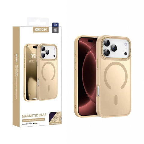 XDcase Metal Lens Frame Skin Feel Magnetic Phone Case, For iPhone 18 Pro, For iPhone 18 Pro Max, For iPhone 17 Pro Max, For iPhone 17 Pro, For iPhone 17