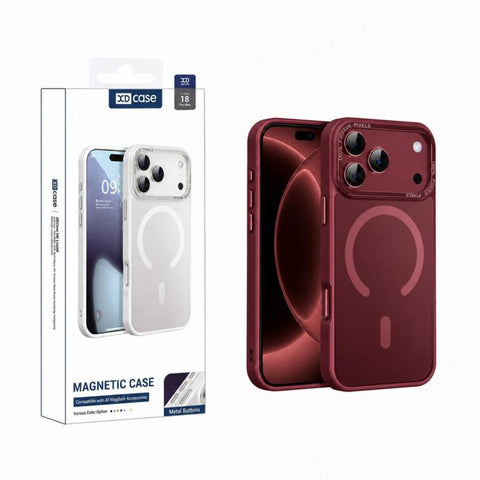XDcase Metal Lens Frame Skin Feel Magnetic Phone Case, For iPhone 18 Pro, For iPhone 18 Pro Max, For iPhone 17 Pro Max, For iPhone 17 Pro, For iPhone 17