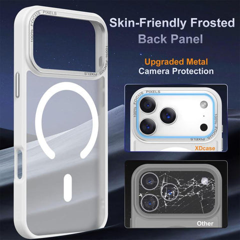 XDcase Metal Lens Frame Skin Feel Magnetic Phone Case, For iPhone 18 Pro, For iPhone 18 Pro Max, For iPhone 17 Pro Max, For iPhone 17 Pro, For iPhone 17