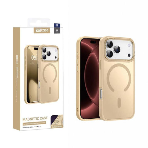 XDcase Metal Lens Frame Skin Feel Magnetic Phone Case, For iPhone 18 Pro, For iPhone 18 Pro Max, For iPhone 17 Pro Max, For iPhone 17 Pro, For iPhone 17