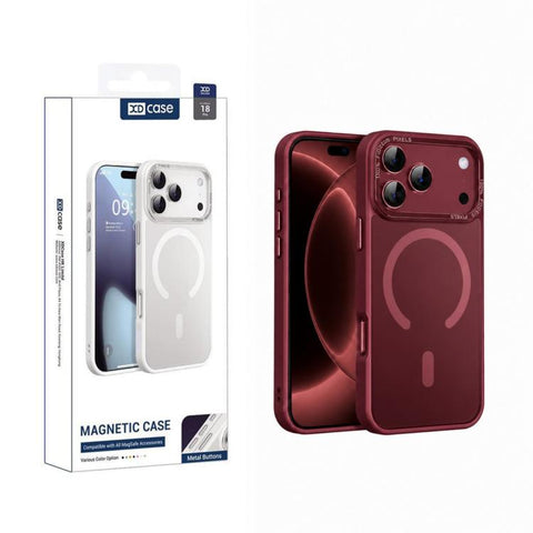 XDcase Metal Lens Frame Skin Feel Magnetic Phone Case, For iPhone 18 Pro, For iPhone 18 Pro Max, For iPhone 17 Pro Max, For iPhone 17 Pro, For iPhone 17
