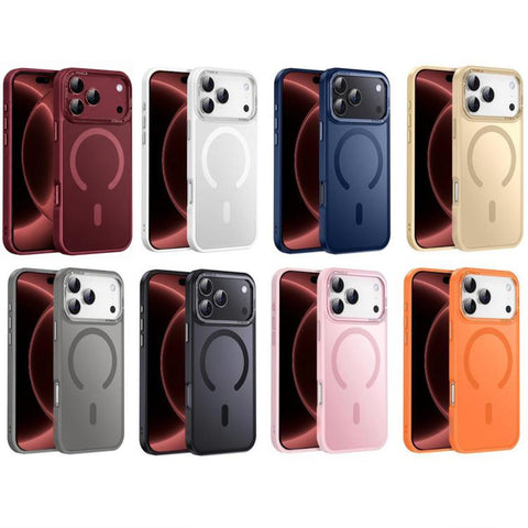 XDcase Metal Lens Frame Skin Feel Magnetic Phone Case, For iPhone 18 Pro, For iPhone 18 Pro Max, For iPhone 17 Pro Max, For iPhone 17 Pro, For iPhone 17