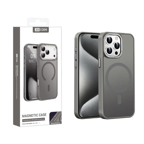 XDcase Metal Lens Frame Skin Feel Magnetic Phone Case, For iPhone 16 Pro Max, For iPhone 16 Pro, For iPhone 15 Pro Max, For iPhone 15 Pro