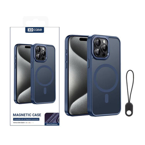 XDcase Metal Lens Frame Skin Feel Magnetic Phone Case, For iPhone 16 Pro Max, For iPhone 16 Pro, For iPhone 15 Pro Max, For iPhone 15 Pro