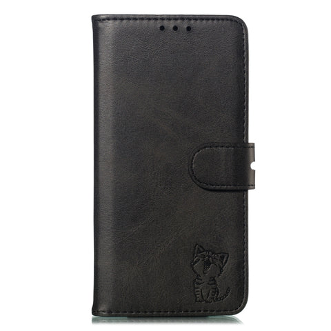 Embossed Happy Cat Pattern Horizontal Flip Leather Case with Holder & Card Slots & Wallet, For Samsung Galaxy S20 FE