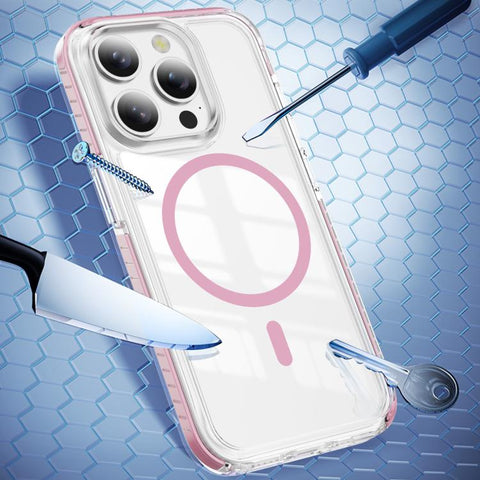 Crystal Shield Clear Magnetic Acrylic Hybrid TPU Phone Case, For iPhone 15 Pro, For iPhone 15 Plus, For iPhone 15, For iPhone 14 Plus, For iPhone 14 / 13, For iPhone 14 Pro