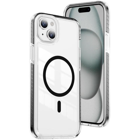Crystal Shield Clear Magnetic Acrylic Hybrid TPU Phone Case, For iPhone 15 Pro, For iPhone 15 Plus, For iPhone 15, For iPhone 14 Plus, For iPhone 14 / 13, For iPhone 14 Pro