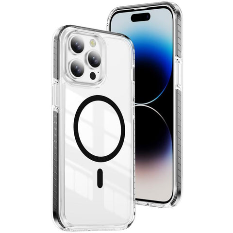 Crystal Shield Clear Magnetic Acrylic Hybrid TPU Phone Case, For iPhone 15 Pro, For iPhone 15 Plus, For iPhone 15, For iPhone 14 Plus, For iPhone 14 / 13, For iPhone 14 Pro