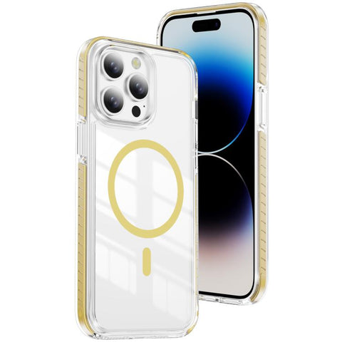 Crystal Shield Clear Magnetic Acrylic Hybrid TPU Phone Case, For iPhone 15 Pro, For iPhone 15 Plus, For iPhone 15, For iPhone 14 Plus, For iPhone 14 / 13, For iPhone 14 Pro