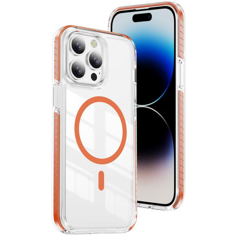 Crystal Shield Clear Magnetic Acrylic Hybrid TPU Phone Case, For iPhone 15 Pro, For iPhone 15 Plus, For iPhone 15, For iPhone 14 Plus, For iPhone 14 / 13, For iPhone 14 Pro
