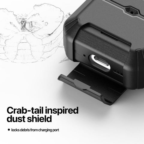 DUX DUCIS PECS Series Crab-tail Design Non-slip Shockproof Earphones Case, For AirPods 4/AirPods 5, For AirPods Pro 3, For AirPods Pro 2