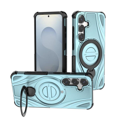 Star Ring Metallic Pivot Bracket Magnetic Phone Case, For Samsung Galaxy S25 Edge 5G, For Samsung Galaxy S25 5G, For Samsung Galaxy S25 Ultra 5G